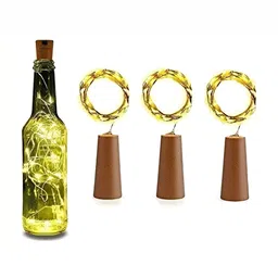 SPARK WORLD 3-Pcs Yellow Cork LED String Lights image 2