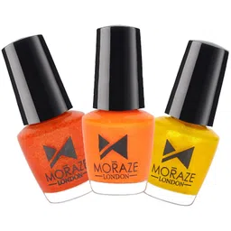 Moraze Set Of 3 London High Gloss Nail Polishes- Chitty Chitty- Bratty Bratty-Ibiza Sunset-46