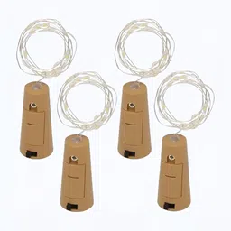 SPARK WORLD Yellow 4 Pieces Rice Shaped String Lights-27
