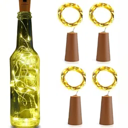 SPARK WORLD Yellow & Brown 4 Pieces Rice Shaped String Lights-56