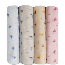 Trance Home Linen 
Color Boats Set of 4 Cotton Baby Swaddle Wrap-13