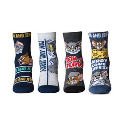 Bonjour Girls Multicoloured Pack of 4 Tom & Jerry Above Ankle Socks-5