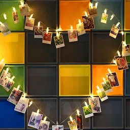 SPARK WORLD White Photo Clip String Lights image 2
