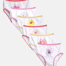 Bodycare Kids Girls Pack of 6 White Printed Briefs 3011ABCDAB-image-86