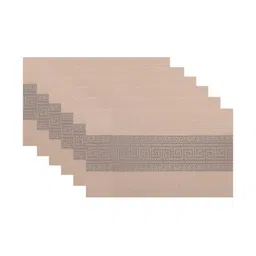 YELONA Beige 6 Pieces Textured Rectangular Table Placemats image 3