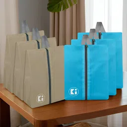 Kuber Industries Blue 6 Pieces Fabric Multi-Utility Organisers-image-89
