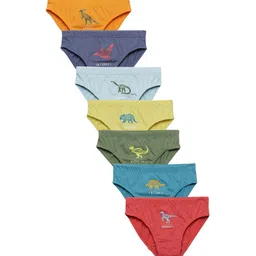 Charm n Cherish Boys Pack Of 7 Printed Mid Rise Basic Briefs BWBRI34-image-93