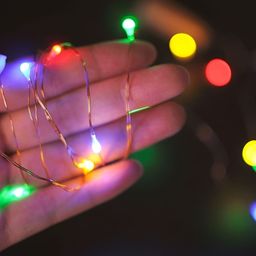 SPARK WORLD Red & Green Rice Shaped Bulb String Lights image 5