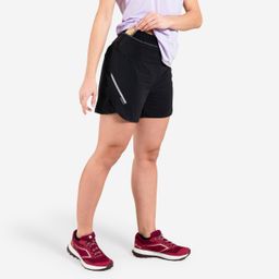 WOMEN'S TRAIL RUNNING BAGGY SHORTS - BLACK-16