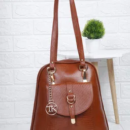 Teakwood Leathers Textured Backpack-image-68