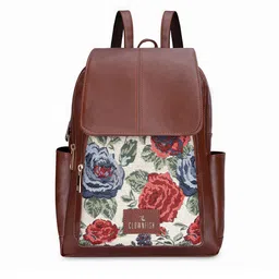 THE CLOWNFISH Women Floral Printed Medium Backpack-image-86