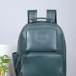 Teakwood Men Upto 15 Inch Solid Leather Backpack-image-66