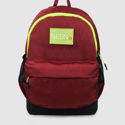 DressBerry Women Maroon & Yellow Medium Backpack-image-68