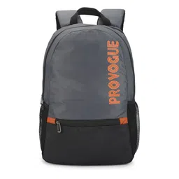 Provogue Grey & Black Brand Logo Backpack-4