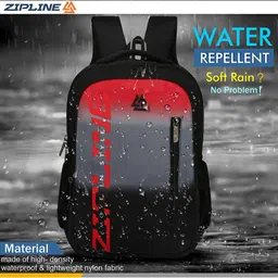 ZIPLINE Unisex Black Backpacks-image-62