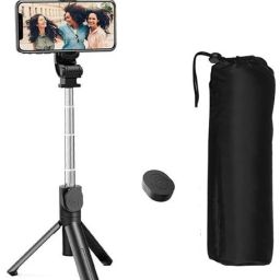 BOPUD Selfie Stick Tripod with Extendable Monopod 360 Degree Rotation Phone Holder Tripod, Monopod, Monopod Kit, Tripod Kit-4