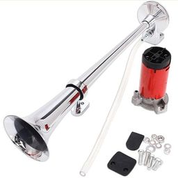 auto mt 12V TRAIN HORN Trumpet Single Air Horn Compressor Loud for Truck, Boat SUV Train Car Flywheel-picture-0