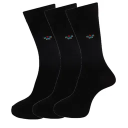 Dollar Socks Men Pack Of 3 Black Above Ankle Cotton Socks-image-77