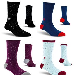 SockSoho Pack Of 4 Patterned Calf Length Socks-7