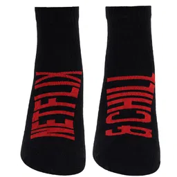 Soxytoes Unisex Black & Red Patterned Ankle-Length Socks-16