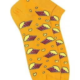 Soxytoes Yellow Patterned Ankle-Length Socks-picture-24