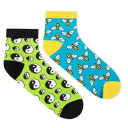 Dynamocks Unisex Pack Of 2 Patterned Ankle-Length Socks-18