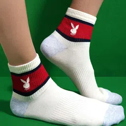 Playboy Men Pack Of 3 Patterned High Ankle-Length Socks-5