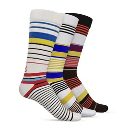 TalkingSox Pack Of 3 Striped Calf Length Bamboo Socks-26