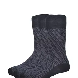 Louis Philippe Men Pack Of 3 Patterned Calf-Length Socks-image-4