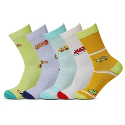 RC. ROYAL CLASS  Kids Pack Of 5 Patterned Calf-Length Socks-57