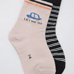 J Style Kids Pack of 2 Patterned Above Ankle Length Socks-image-93