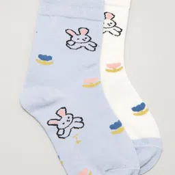 J Style Kids Pack of 2 Patterned Above Ankle Length Socks-13