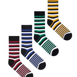 Dynamocks Unisex Set Of 4 Striped Calf-Length Socks image 1