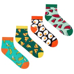 Dynamocks Unisex Pack Of 4 Patterned Ankle-Length Socks-41