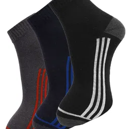 Dollar Socks Men Pack of 3 Assorted Cotton Ankle-Length Socks-image-87