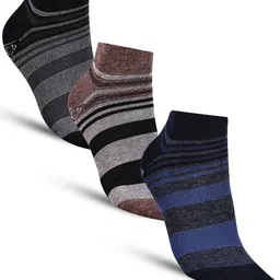 Dollar Socks Men Pack Of 3 Assorted  Pure Cotton Ankle Length Socks-picture-31