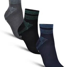 Dollar Socks Men Pack Of 3 Assorted  Pure Cotton Ankle Length Socks-image-56
