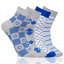 Bonjour Men Pack Of 4 Assorted Above Ankle-Length Socks-12