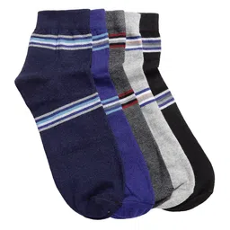 Texlon Men Pack Of 5 Assorted Above Ankle-Length Socks-36