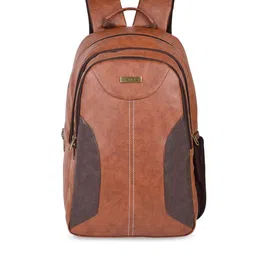 Veneer Unisex Tan Solid Backpack-40