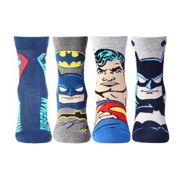 Bonjour Boys Pack of 4 Superman & Batman Above Ankle Socks-28