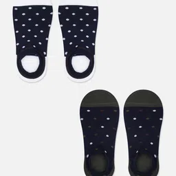 TOFFCRAFT Men Pack Of 2 Patterned Cotton Shoe Liner Socks-29