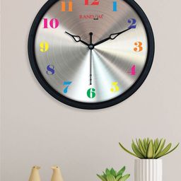 RANDOM Silver-Toned & Pink Contemporary Wall Clock-image-46