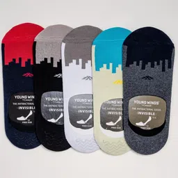 Cotstyle Men Pack Of 5 Patterned No-Show Socks-picture-0