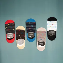 Cotstyle Men Pack Of 5 Assorted Patterned Shoe Liners-4