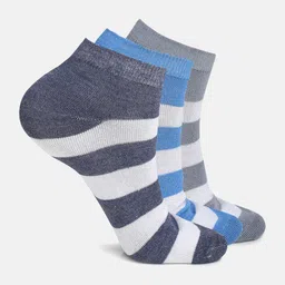 Urban Dog Men Pack of 3 Striped Ankle Length Socks-22