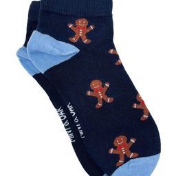 Mint & Oak Men Navy Blue Captain Ginger Ankle Length Socks-38