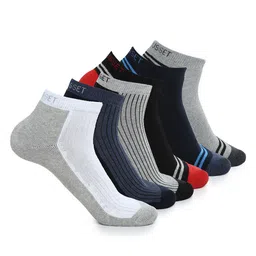 CRUSSET Men Pack Of 6 Assorted Ankle-Length Cotton Socks-14