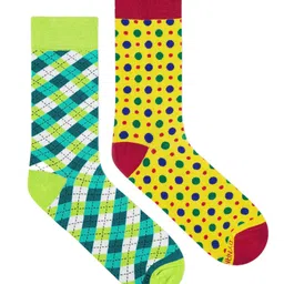 Dynamocks Unisex Pack of 2 Patterned Calf-Length Socks-56