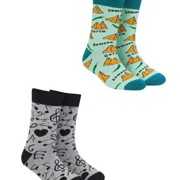 Dynamocks Unisex Pack Of 4 Patterned Calf-Length Socks image 2